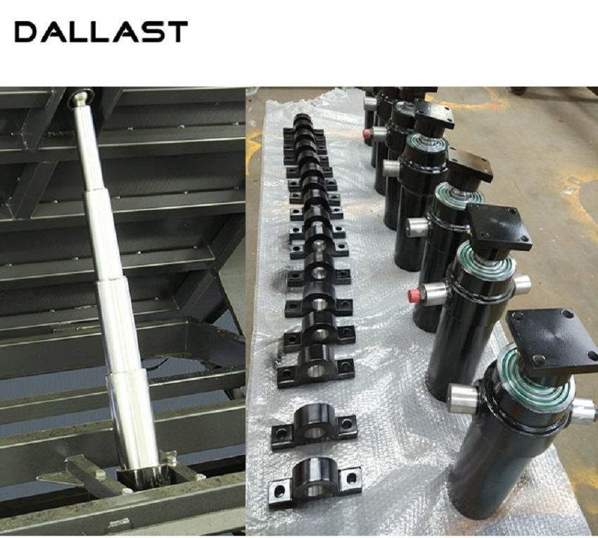 Ball Mounting Square Supports Trailer Hydraulic Cylinder